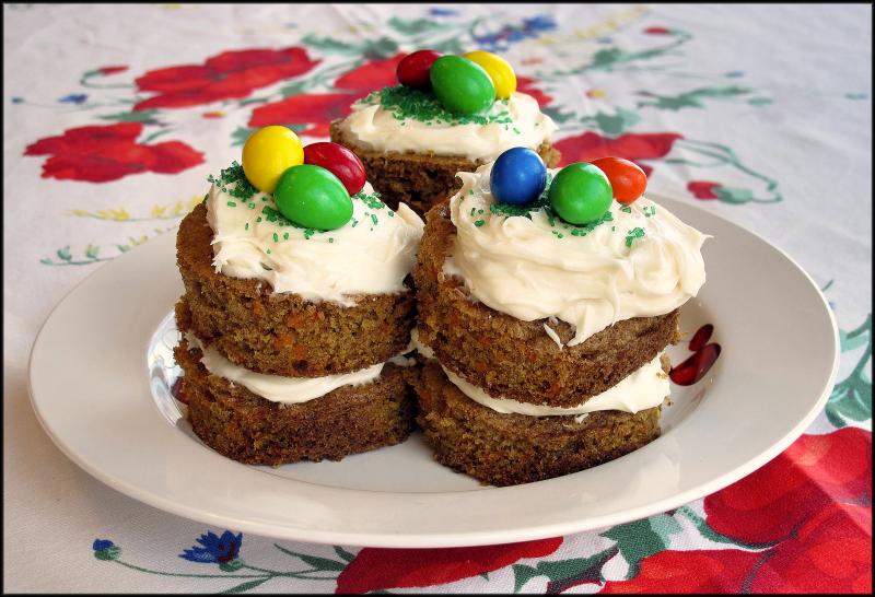 These mini carrot cakes make a fun Easter treat. JACK CLEMONS PHOTO